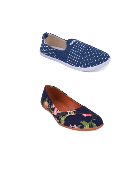 

FABBMATE Women Multicoloured Printed Bows Flats, Multi