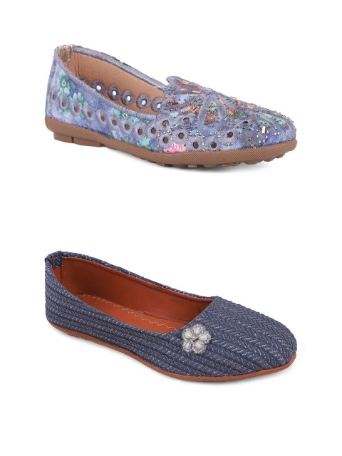 

FABBMATE Women Multicoloured Tassels Flats, Multi