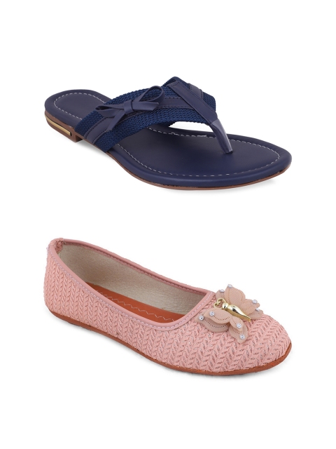 

FABBMATE Women Multicoloured Bows Flats, Multi