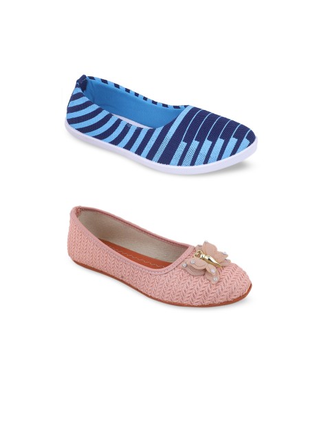 

FABBMATE Women Multicoloured Printed Bows Flats, Multi