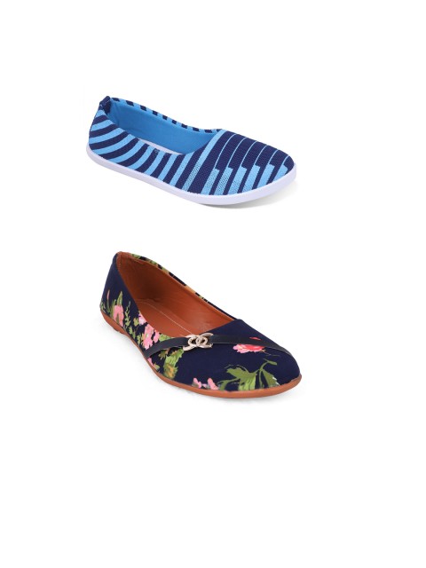 

FABBMATE Women Multicoloured Printed Flats, Multi