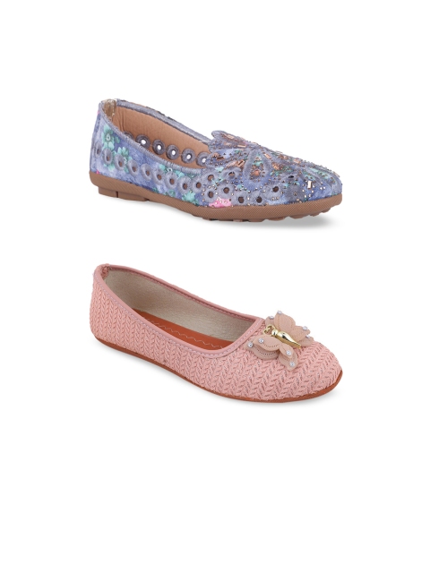 

FABBMATE Women Multicoloured Bows Flats, Multi