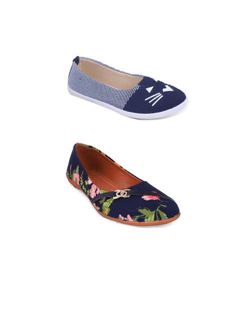 

FABBMATE Women Multicoloured Printed Flats, Multi