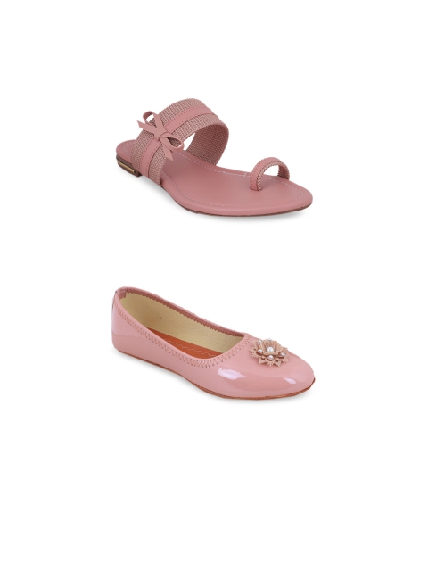 

FABBMATE Women Pink set of 2 Flats