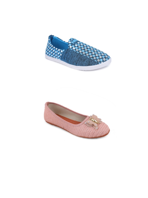 

FABBMATE Women Multicoloured Bows Flats, Multi