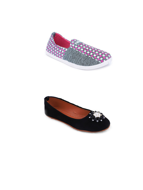 

FABBMATE Women Multicoloured Printed Flats, Multi
