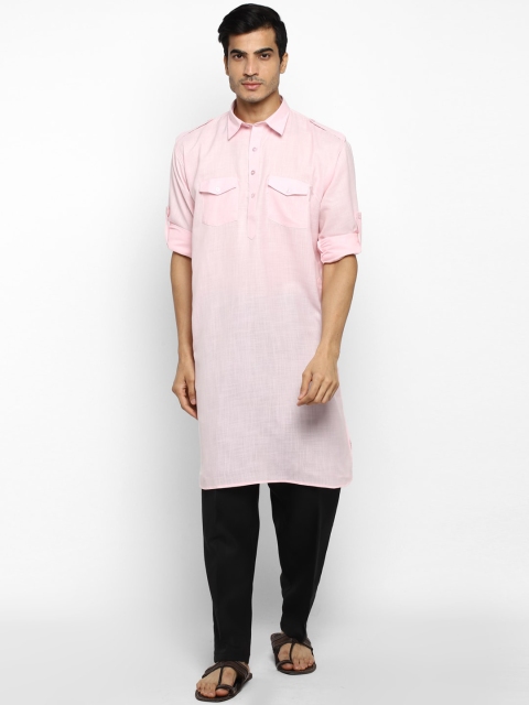 

ROYAL KURTA Men Pink Pure Cotton Kurta with Pyjamas