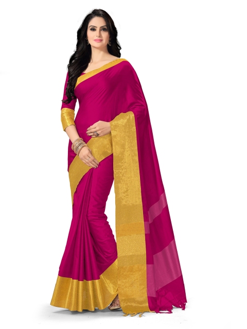 

VENISA Pink & Mustard Zari Saree