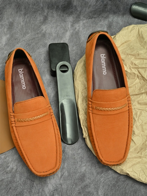 

Blammo Men Orange Loafers