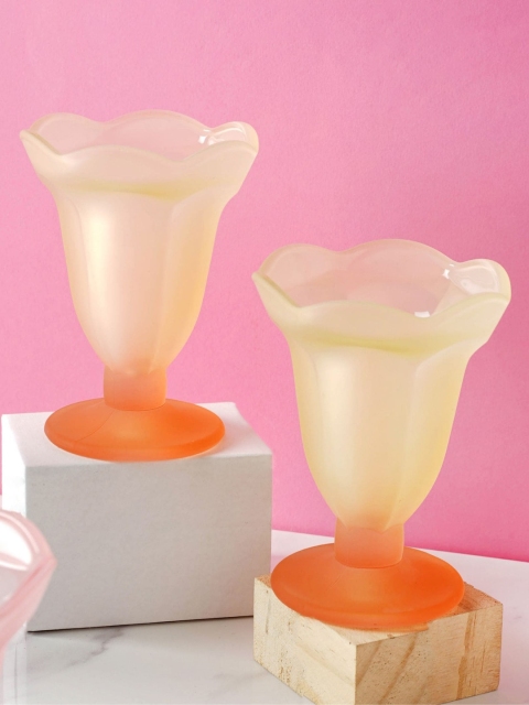 

Nestasia Set Of 2 Yellow & Orange Sundae Glass