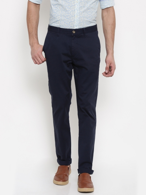 

U.S. Polo Assn. Men Navy Solid Chinos, Navy blue