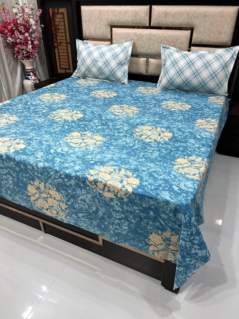 

Pure Decor Unisex Blue Bedsheets