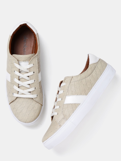 

DressBerry Women Beige Textured Sneakers