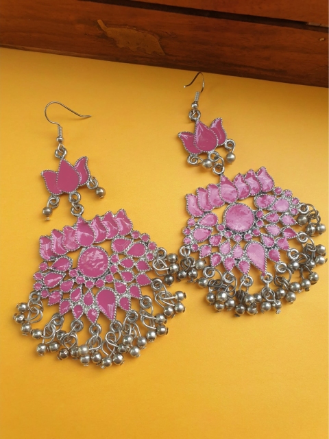 

FIROZA Pink Floral Drop Earrings