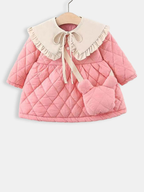 

Hopscotch Infants Pink Checked Long Coats