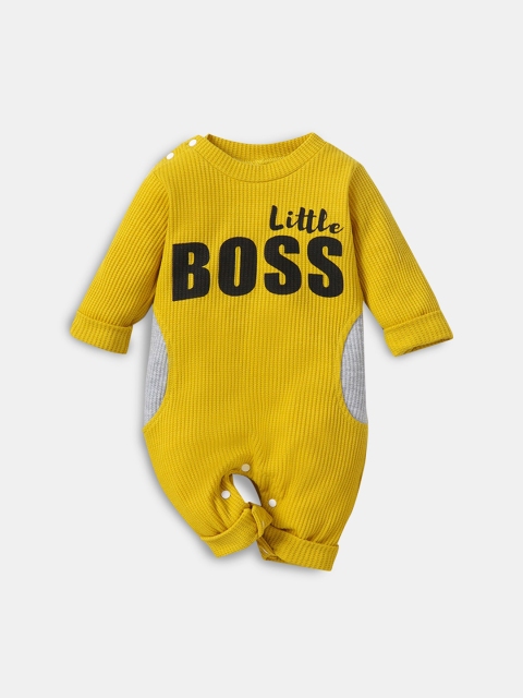 

Hopscotch Boys Yellow Printed Bodysuit