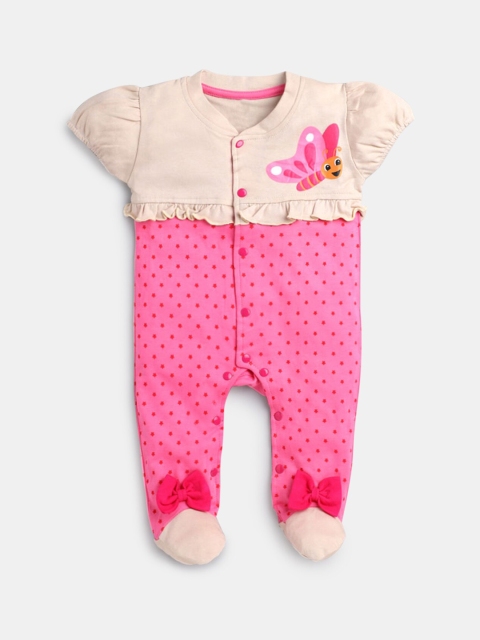 

Hopscotch Girls Pink Printed Bodysuit