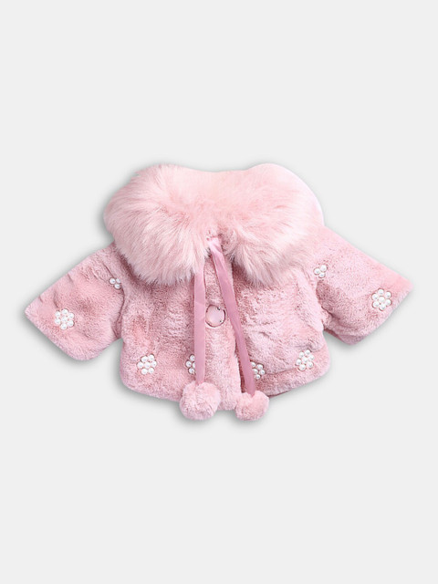 

Hopscotch Girls Pink Floral Longline Puffer Jacket