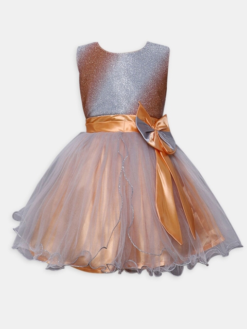 

Hopscotch Peach-Coloured Dress