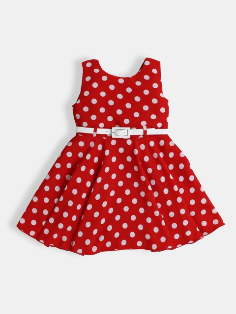 

Hopscotch Red Peplum Dress