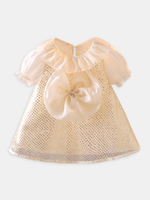

Hopscotch Beige Peplum Dress