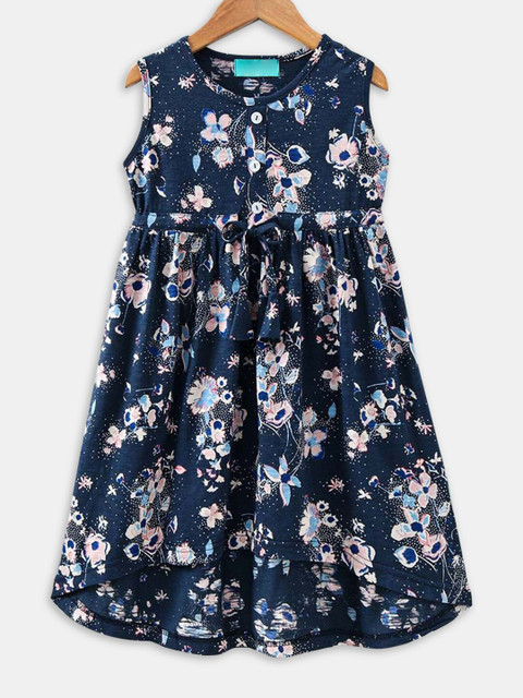 

Hopscotch Navy Blue Floral Dress
