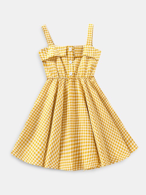 

Hopscotch Yellow Checked Dress