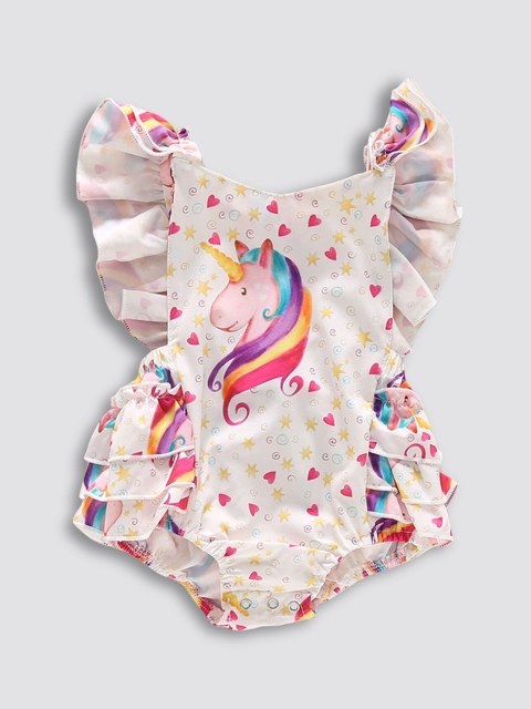 

Hopscotch Infant Girls Multi-Coloured Printed Bodysuit