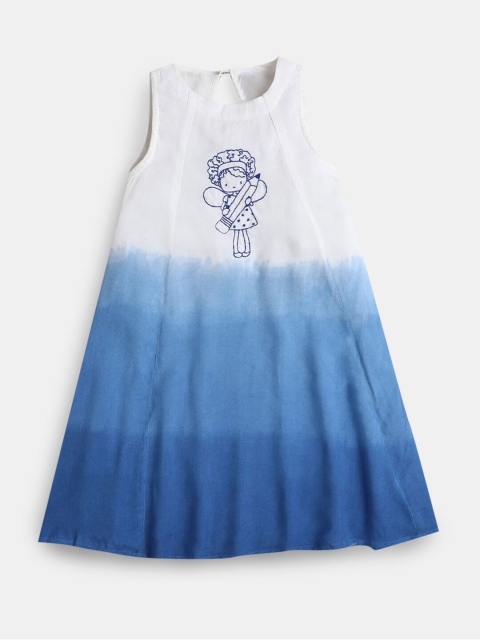 

Hopscotch Blue Tie and Dye Dyed A-Line Dress