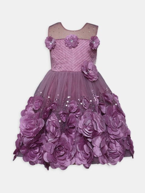 

Hopscotch Purple Embellished Maxi Dress