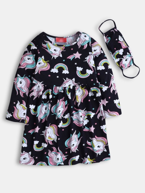 

Hopscotch Navy Blue Floral Dress