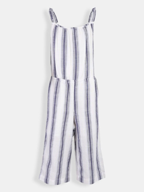 

Hopscotch Girls Blue & White Striped Jumpsuit