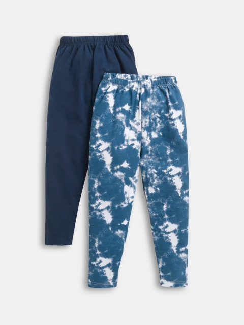

Hopscotch Girls Set Of 2 Blue Leggings