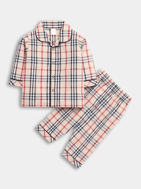 

Hopscotch Boys Beige Night suits
