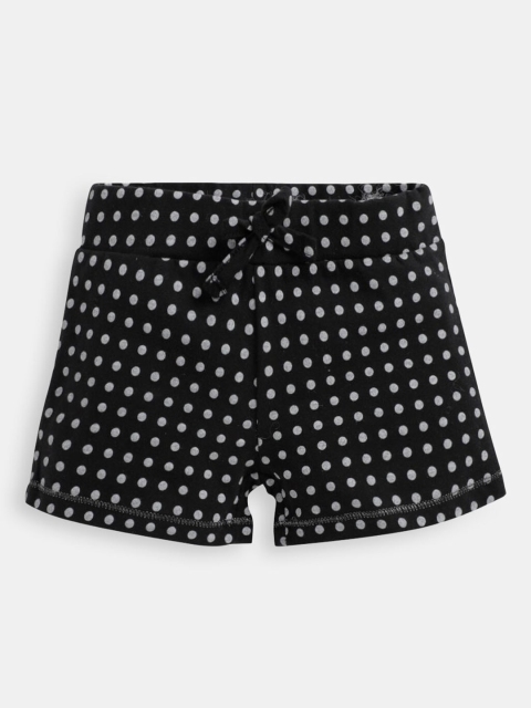 

Hopscotch Girls Black Printed Shorts
