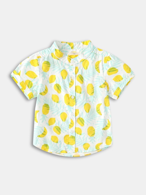 

Hopscotch Boys White Printed Casual Shirt