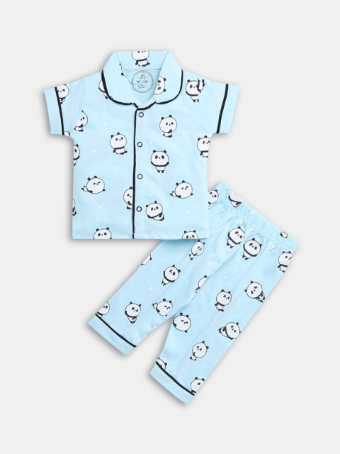 

Hopscotch Unisex Kids Blue Night suits