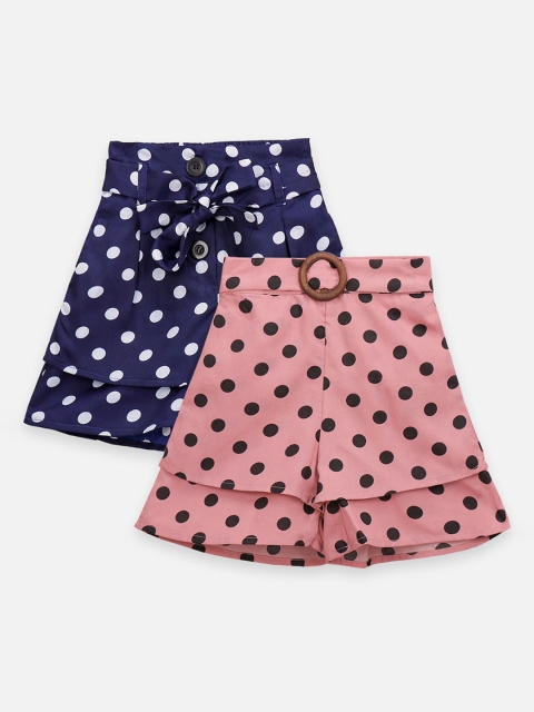

Hopscotch Girls Multicoloured Conversational Printed Shorts, Multi