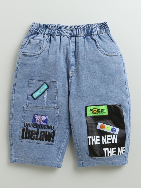 

Hopscotch Boys Blue Typography Shorts