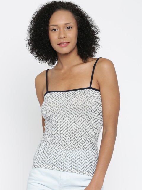 

Aeropostale White & Navy Printed Camisole AE1005515047