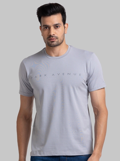 

Park Avenue Men Grey Slim Fit T-shirt
