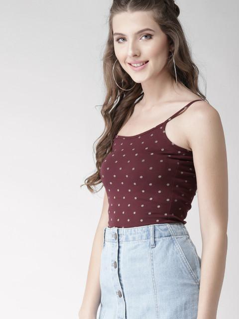 

Aeropostale Burgundy Printed Camisole AE5139607