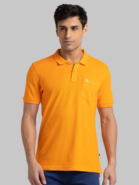 

Parx Men Orange Polo Collar T-shirt