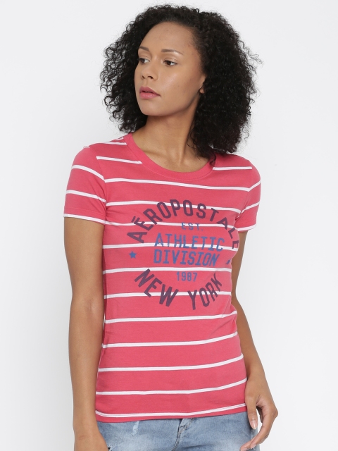

Aeropostale Red & White Striped T-shirt