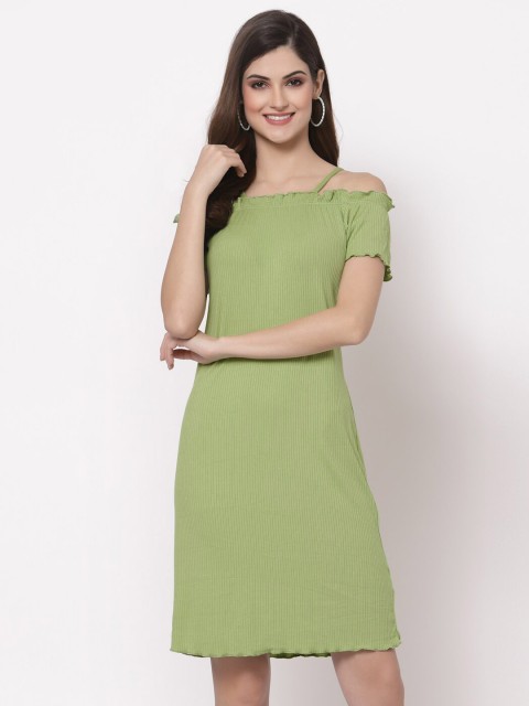 

ASEELO Sea Green A-Line Dress