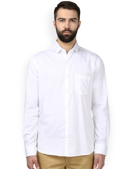 

Park Avenue Men White Slim Fit Casual Shirt