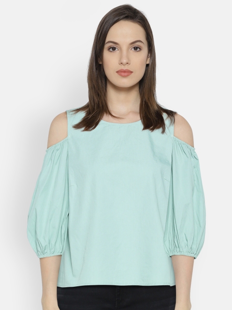 

Vero Moda Women Green Solid Top
