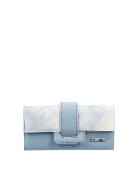 

Metro Women Blue Printed Two Fold Wallet