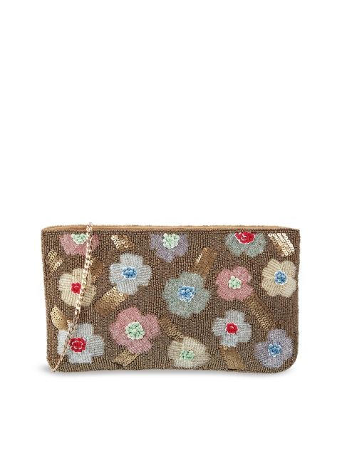 

Metro Women Gold-Toned & Pink Embellished Purse Clutch