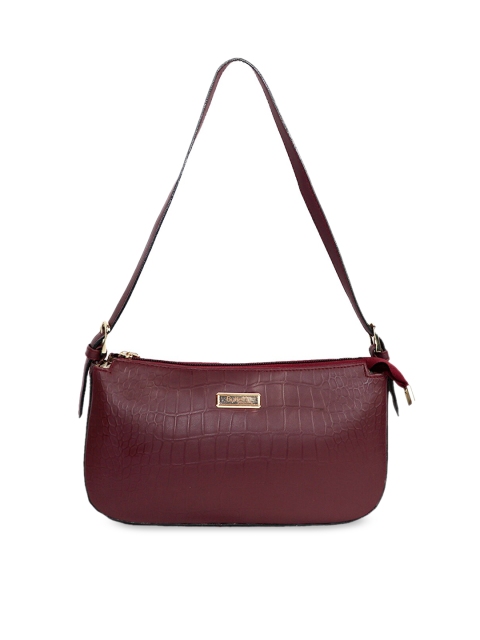 

LELYS Purple Textured PU Half Moon Sling Bag with Tasselled